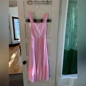 English Factory Pinstripe Contrast Bow Sundress